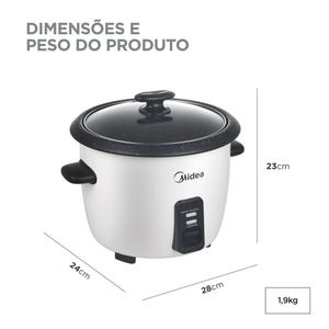 Panela De Arroz Elétrica Midea 2,5L Branca PAE25B1 110V