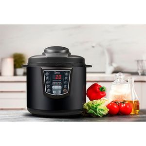 Panela De Pressão Elétrica 6L Digital Preta Midea PPA70P1 110V