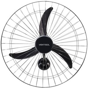 Ventilador Osc Parede Comercial 60cm 3 Pás Bivolt Preto