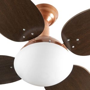 Ventilador De Teto Venti-Delta Jet Cobre Com 4 Pás Marrom Linha Decoratica 220V