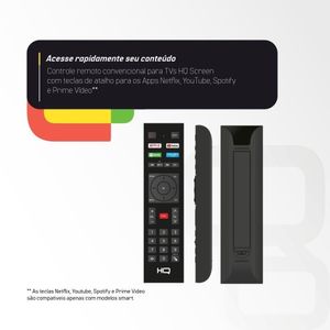 Smart TV 65 HQ 4K 3 Hdmi 2 Usb Wi-Fi Design Slim E Tela Frameless