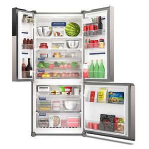 Geladeira Electrolux Frost Free Inverter 590L AutoSense 3 Portas Cor Inox Look IM8S