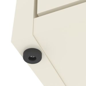Conjunto De Escritório 5 Peças Smart Office 3 Mesas E 2 Aparador Buffet - Off White E Cedro Off White E Cedro