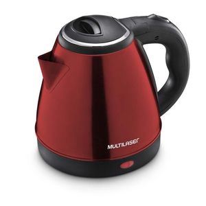 Chaleira Elétrica Multilaser inox 1,8l 127v Vermelha Be017
