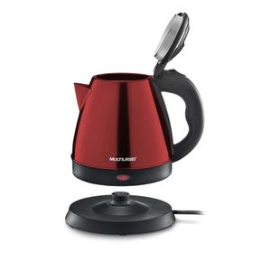 Chaleira Elétrica Multilaser inox 1,8l 127v Vermelha Be017