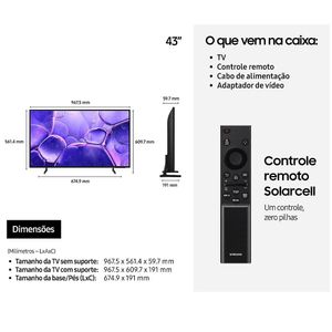 Smart TV 65 Polegadas Samsung Crystal UHD 4K - UN65U8600 2025
