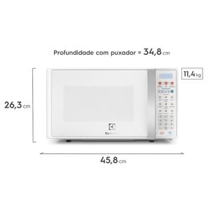 Micro-ondas Electrolux MTO30, 20 Litros, Branco