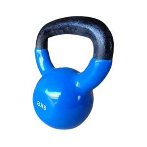 Haltere Kettlebell em ferro fundido Pelegrin PEL-08KB Emborrachado 8kg - Azul