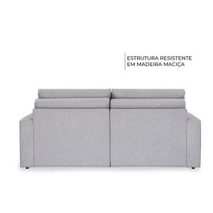 Sofá Retrátil 3 Lugares Herval Adapt, Linho Bege, 216 cm