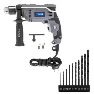 Furadeira de Impacto Profissional Torkz TRE0001 e Kit de Brocas Torkz 10 Peças