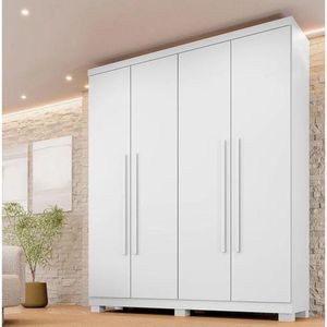 Guarda Roupa Filadélfia 4 Pts 100% Mdf Branco - Benetil
