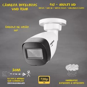 Kit Intelbras 8 Câmeras Vhd 1130 30m Dvr De 8 Canais Hd 1tb