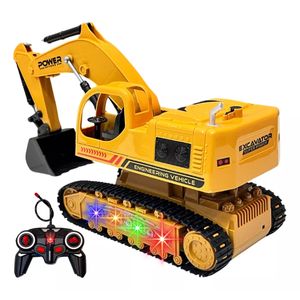 Escavadeira Controle Remoto Futuro Kids FU19432 Carrinho Brinquedo Infantil Com Bateria Recarregável
