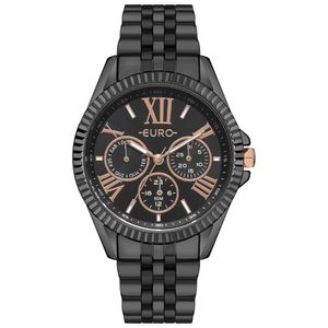 Relógio Euro Feminino Ref: Eu6p29aix/4p Multifunção Black