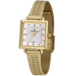 Relógio Champion Feminino Ref: Cf24180h Retangular Dourado
