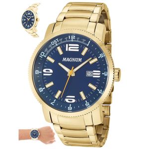 Relógio Magnum Masculino Ref: Ma33095a Casual Dourado