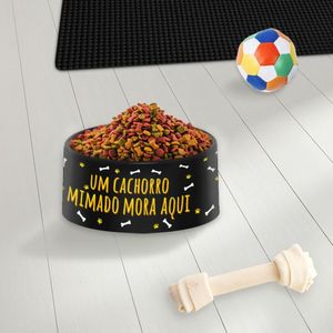 Comedouro e Bebedouro para cães, Beek Geek's Stuff, modelo CACHORRO MIMADO, Preto