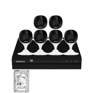Kit 6 Câmeras Intelbras Imx-c Full Hd Nvd  1408 Intelbras Com Hd 2Tb
