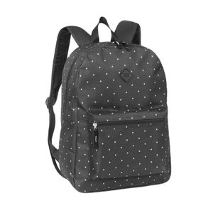 Mochila Feminina Estampada Padrao De Estrelas Clio Preto