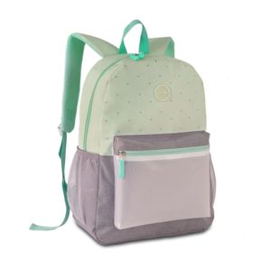 Mochila Escolar Feminina Com Bolinhas Clio Verde