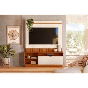 Home para TV até 60 Polegadas Mobler Diamantina - Amendoa/Offwhit