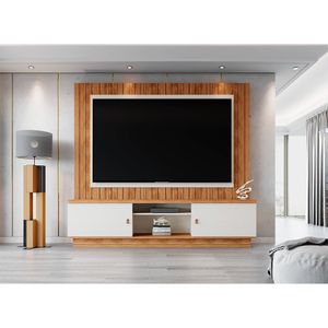 Home para TV até 70 Polegadas Mobler Santos - Amendoa/Prola