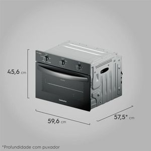 Forno Embutir Elétrico Continental 50L Limpafácil Preto 220V