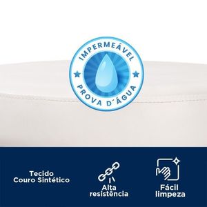 Banqueta Miami 96cm Couríssimo Branco - Salaone Branco
