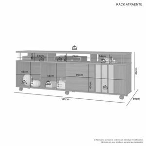 Rack Atraente Para 70" Jcm Movelaria Café Soft/off