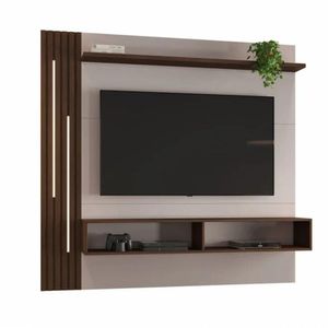 Painel Agrado Para Até 65" Jcm Movelaria - Off/café Soft