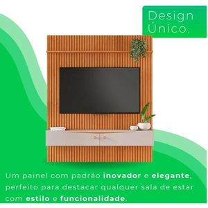 Painel Riso Ripado 2,18x1,82cm Com Nicho Jcm Cinamomo/off