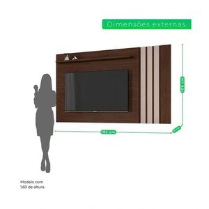 Painel Para Até 70" Atraente Jcm Movelaria - Café Soft/off