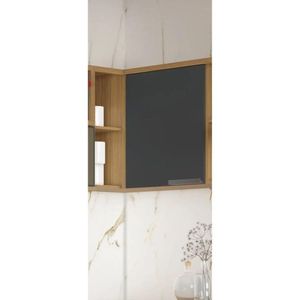Armário Aéreo Canto De Cozinha 1 Porta New Porto - Itatiaia Freijó-grafite