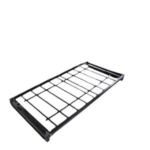 Cama Auxiliar Com Rodas Robusta Aço Ferro Metal Tamanho Padrão 78x188 Cor Preto Mobbili As-01