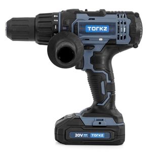 Furadeira Parafusadeira Profissional TRB0012, 20 Volts e Jogo de Brocas e Bits Torkz TRK0006 75 Peças