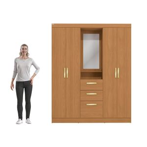 Guarda-Roupa 5 Portas 4 Gavetas Kappesberg Capelinha - R591 - Canela