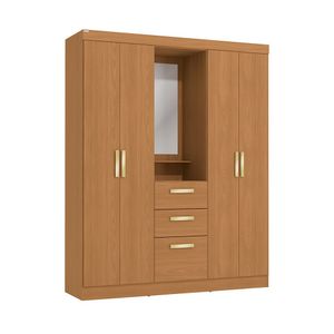Guarda-Roupa 5 Portas 4 Gavetas Kappesberg Capelinha - R591 - Canela