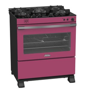 Fogao a Gas 5 Bocas Venax Gaudi Vetro Vitreo Pink