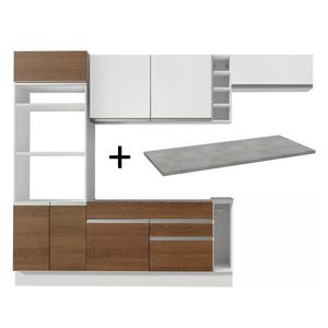 Cozinha Completa Safira com Armário e Balcão + Tampo Madesa