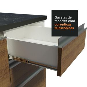 Cozinha Completa 260003 Com Armário E Balcão Branco/Rustic