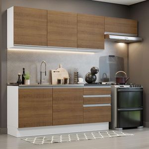 Cozinha Completa 260003 Com Armário E Balcão Branco/Rustic