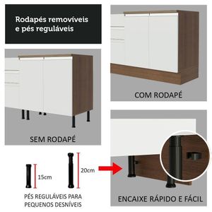 Cozinha Completa 200003 Com Armário E Balcão Rustic/branco