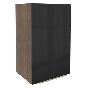 Armário Aéreo Madesa Lux 40 cm 1 Porta Rustic e Preto