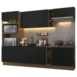 Cozinha Completa Madesa Agata Armário Balcão s/ Tampo Rustic