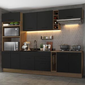 Cozinha Completa Madesa Agata Armário Balcão s/ Tampo Rustic