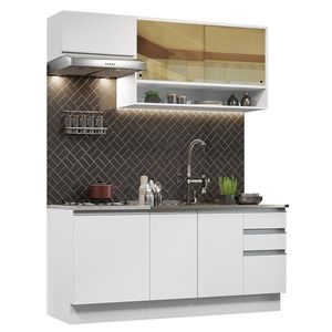 Cozinha Completa 180008 Com Armário E Balcão Branco Branco
