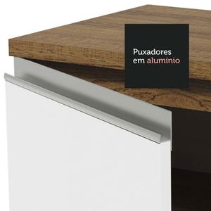 Armário De Cozinha 260Cm Glamy 05 Rustic/Branco