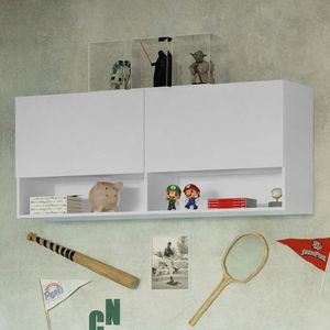 Armário Aéreo Quarto Nicho Prateleira 120cm Branco