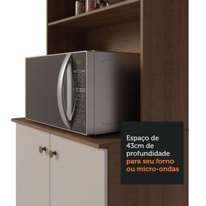 Armário Cozinha Compacta Quiosque 235cm Rustic/crema