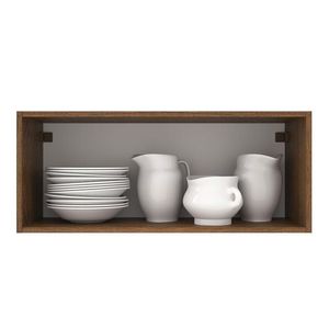 Armário Aéreo 80Cm 1 Porta Basculante Rustic/branco